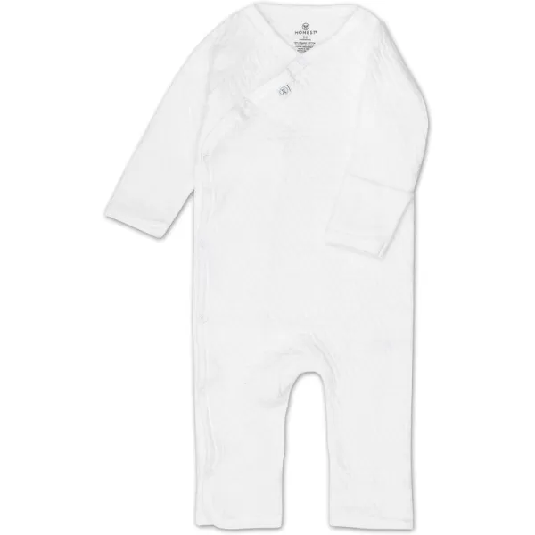 HonestBaby Romper Coverall Sets Onepiece Jumpsuit Organic Cotton1 Bright White Kimono Coverall