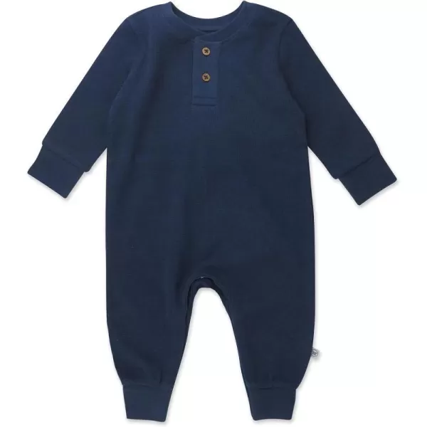 HonestBaby Romper Coverall Sets Onepiece Jumpsuit Organic Cotton1 Dark Navy Coverall Romper