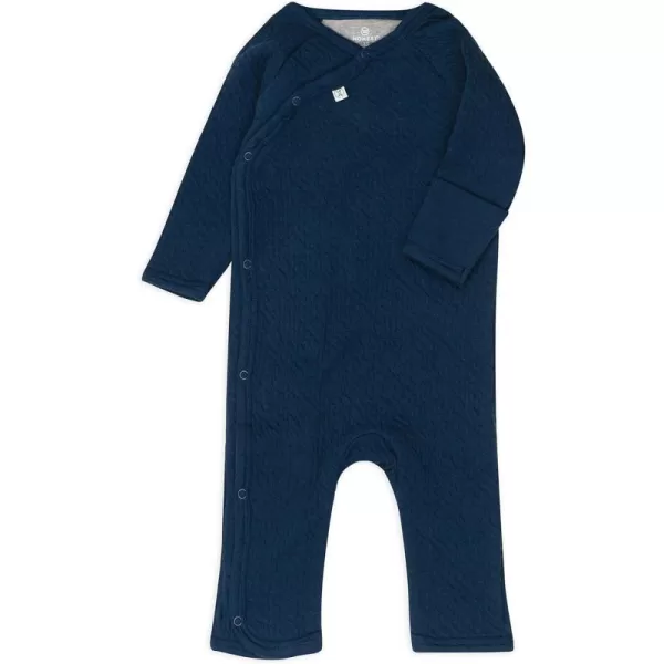 HonestBaby Romper Coverall Sets Onepiece Jumpsuit Organic Cotton1 Dark Navy Kimono Coverall