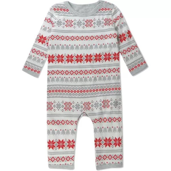 HonestBaby Romper Coverall Sets Onepiece Jumpsuit Organic Cotton1 Light Gray Heather Reversible Coverall