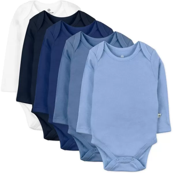 HonestBaby babyboys 5pack Long Sleeve Bodysuits Onepiece 100 Organic Cotton for Infant Baby Boys UnisexHonestBaby babyboys 5pack Long Sleeve Bodysuits Onepiece 100 Organic Cotton for Infant Baby Boys Unisex