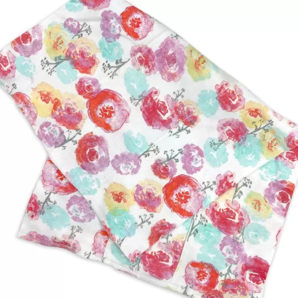 Honest Baby Baby Organic Cotton Knit Burp Cloths Multipack Painted Buffalo Navy Blue One Size5Pack Rose Blossom One Size