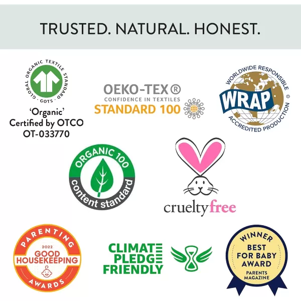 Honest Baby Baby Organic Cotton Knit Burp Cloths Multipack Painted Buffalo Navy Blue One Size5Pack Rose Blossom One Size