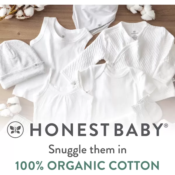 HonestBaby 10Pack Long Sleeve Bodysuits Onepiece 100 Organic Cotton for Infant Baby Boys Girls UnisexHonestly Pure White