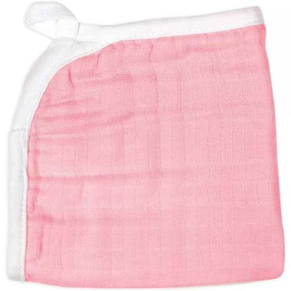 HonestBaby Clothing Infant 4Pack Organic Cotton TripleLayer Woven Wash Cloths Pattern Play One Size5pack Rose BlossomPink One Size