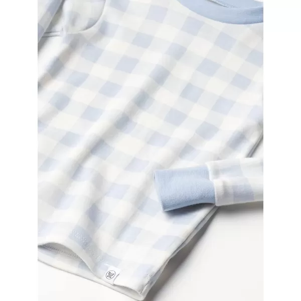 HonestBaby Multipack 2Piece Pajamas Sleepwear Pjs 100 Organic Cotton for Infant Baby Toddler Boys Unisex LegacyBlue Painted Buffalo Check