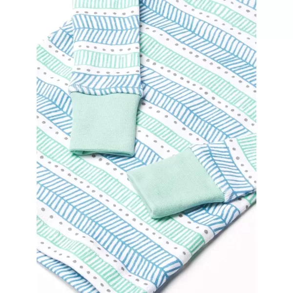 HonestBaby Multipack 2Piece Pajamas Sleepwear Pjs 100 Organic Cotton for Infant Baby Toddler Boys Unisex LegacyDots amp Dashes
