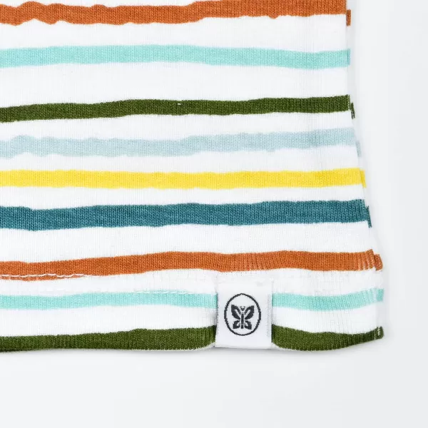 HonestBaby Multipack 2Piece Pajamas Sleepwear Pjs 100 Organic Cotton for Infant Baby Toddler Boys Unisex LegacyHand Drawn Stripe