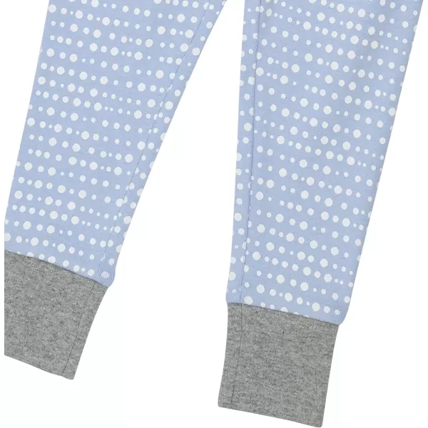 HonestBaby Multipack 2Piece Pajamas Sleepwear Pjs 100 Organic Cotton for Infant Baby Toddler Boys Unisex LegacyKentucky Blue Linear Dot