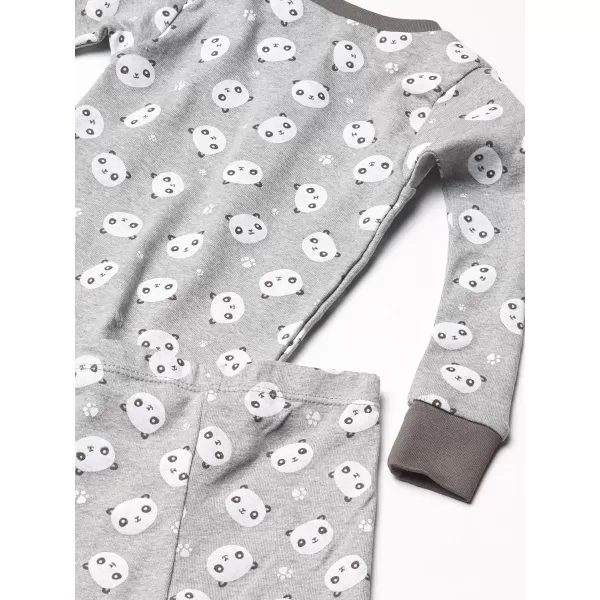 HonestBaby Multipack 2Piece Pajamas Sleepwear Pjs 100 Organic Cotton for Infant Baby Toddler Boys Unisex LegacyPanda Bear