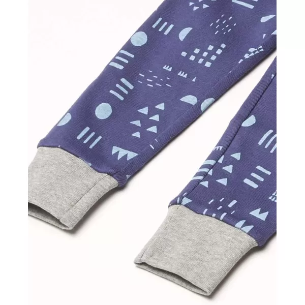 HonestBaby Multipack 2Piece Pajamas Sleepwear Pjs 100 Organic Cotton for Infant Baby Toddler Boys Unisex LegacyPattern Play Navy