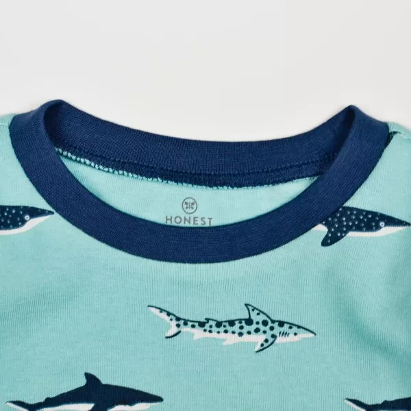 HonestBaby Multipack 2Piece Pajamas Sleepwear Pjs 100 Organic Cotton for Infant Baby Toddler Boys Unisex LegacySharks