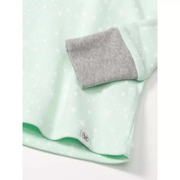 HonestBaby Multipack 2Piece Pajamas Sleepwear Pjs 100 Organic Cotton for Infant Baby Toddler Boys Unisex LegacyTwinkle Star Misty Jade