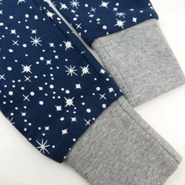 HonestBaby Multipack 2Piece Pajamas Sleepwear Pjs 100 Organic Cotton for Infant Baby Toddler Boys Unisex LegacyTwinkle StarDip Dye Navy