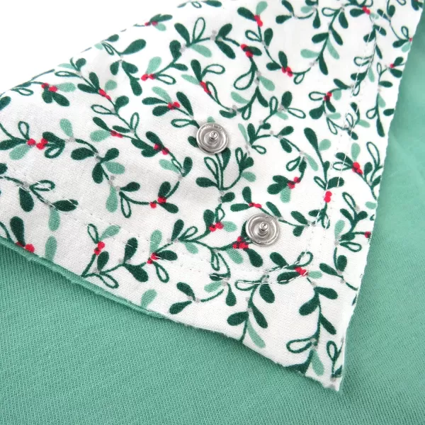 HonestBaby Multipack Reversible Bandana Drool Bibs Burpcloths Adjustable Snaps 100 Organic Cotton Legacy5pack Holiday Floral