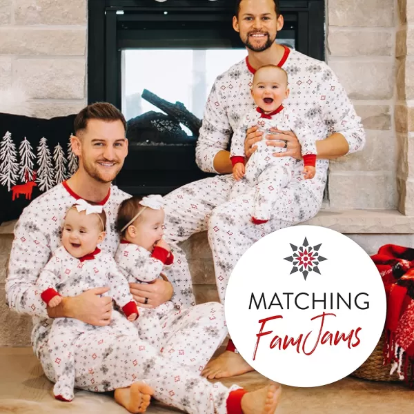 HonestBaby NonSlip Footed Holiday Pajamas OnePiece Sleeper ZipFront Pjs Organic Cotton for Baby Boys Girls Unisex2pack Fair Isle Ivory