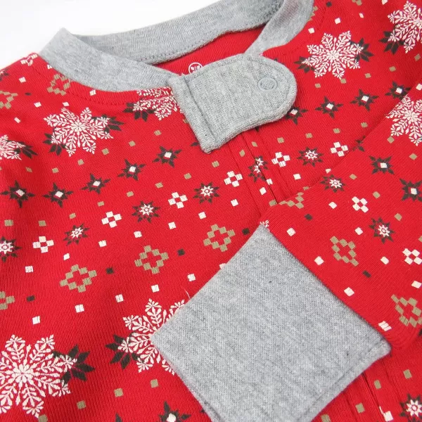 HonestBaby NonSlip Footed Holiday Pajamas OnePiece Sleeper ZipFront Pjs Organic Cotton for Baby Boys Girls Unisex2pack Night Pine