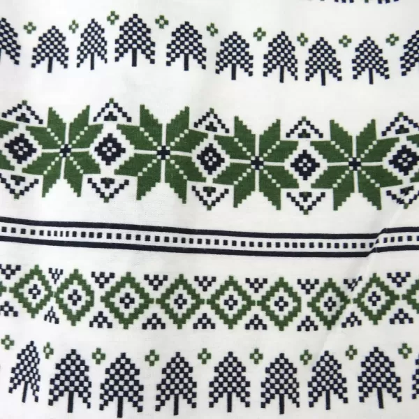 HonestBaby NonSlip Footed Holiday Pajamas OnePiece Sleeper ZipFront Pjs Organic Cotton for Baby Boys Girls UnisexFair Isle Green