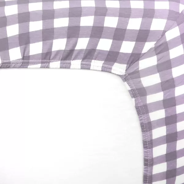 HonestBaby Organic Cotton Fitted Crib Sheet Pattern Play Gray Heather One SizePainted Buffalo Check Purple One Size
