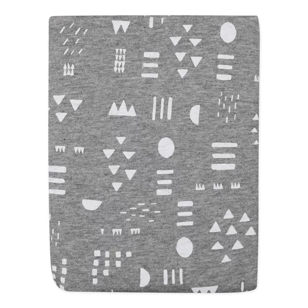 HonestBaby Organic Cotton Fitted Crib Sheet Pattern Play Gray Heather One SizePattern Play Gray Heather One Size