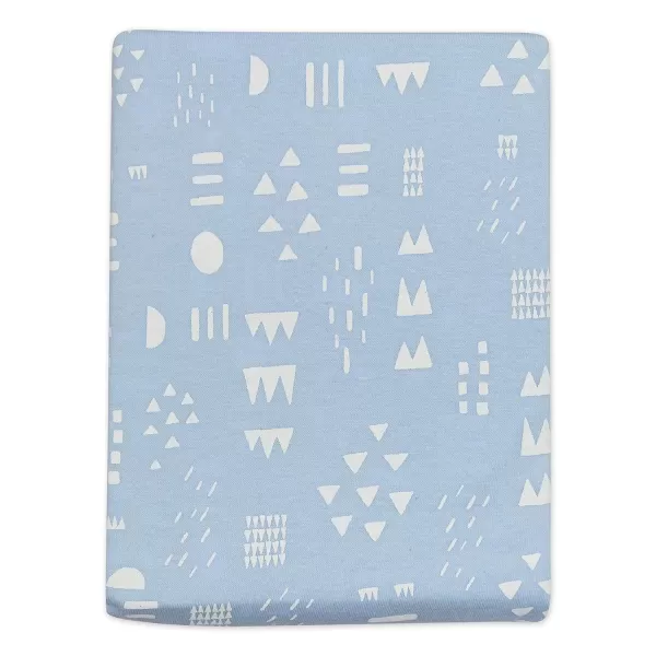 HonestBaby Organic Cotton Fitted Crib Sheet Pattern Play Gray Heather One SizePattern Play Light Blue One Size