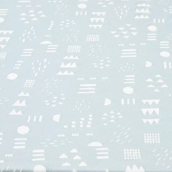 HonestBaby Organic Cotton Fitted Crib Sheet Pattern Play Gray Heather One SizePattern Play Light Blue One Size