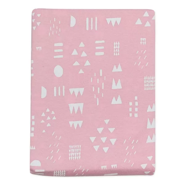 HonestBaby Organic Cotton Fitted Crib Sheet Pattern Play Gray Heather One SizePattern Play Pink One Size