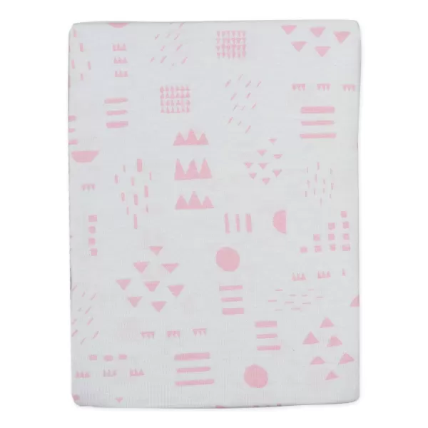 HonestBaby Organic Cotton Fitted Crib Sheet Pattern Play Gray Heather One SizePattern Play WhitePink One Size