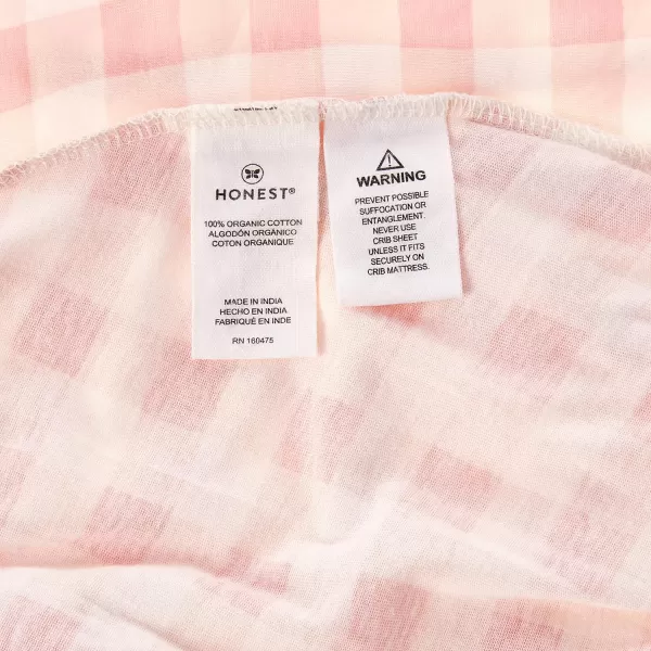 HonestBaby Organic Cotton Fitted Crib Sheet Pattern Play Gray Heather One SizePeach Skin Painted Buffalo Check One Size