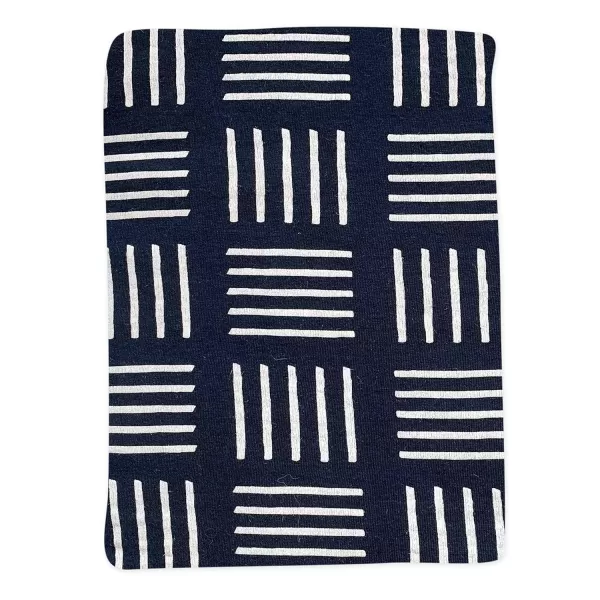 HonestBaby Organic Cotton Fitted Crib Sheet Pattern Play Gray Heather One SizeSketchy Square Dark Navy One Size