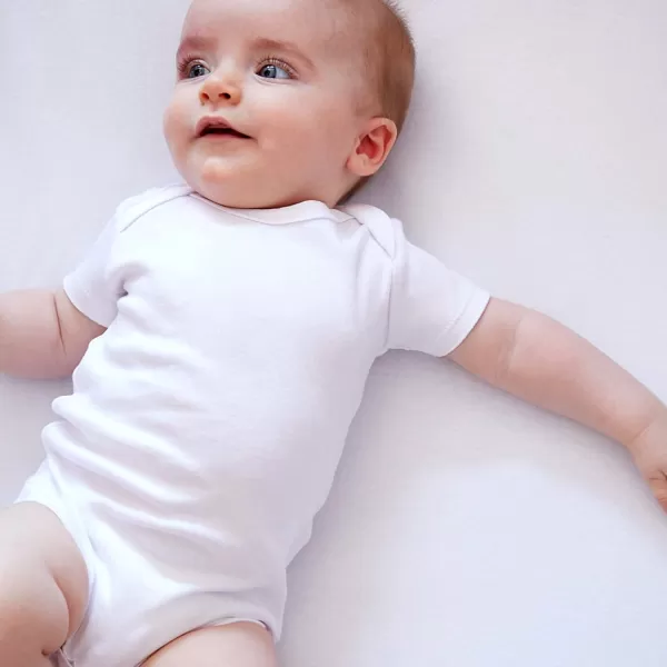 HonestBaby babygirls 5pack Long Sleeve Bodysuits Onepiece 100 Organic Cotton for Infant Baby Boys Unisex5pack Bright White