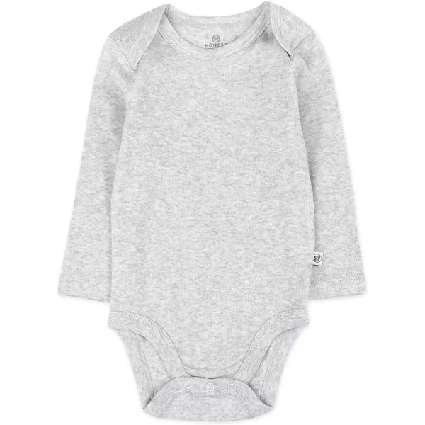 HonestBaby babygirls 5pack Long Sleeve Bodysuits Onepiece 100 Organic Cotton for Infant Baby Boys Unisex5pack Graphic Nature