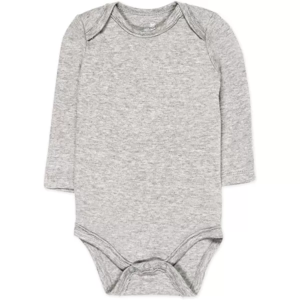 HonestBaby babygirls 5pack Long Sleeve Bodysuits Onepiece 100 Organic Cotton for Infant Baby Boys Unisex5pack Gray Ombre