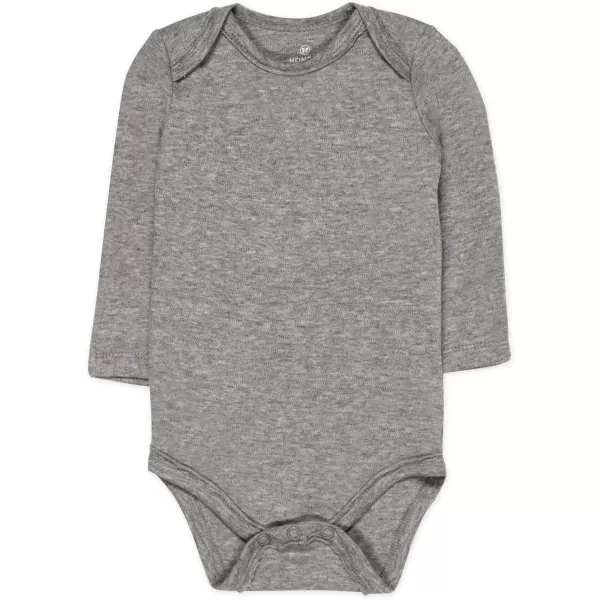 HonestBaby babygirls 5pack Long Sleeve Bodysuits Onepiece 100 Organic Cotton for Infant Baby Boys Unisex5pack Gray Ombre