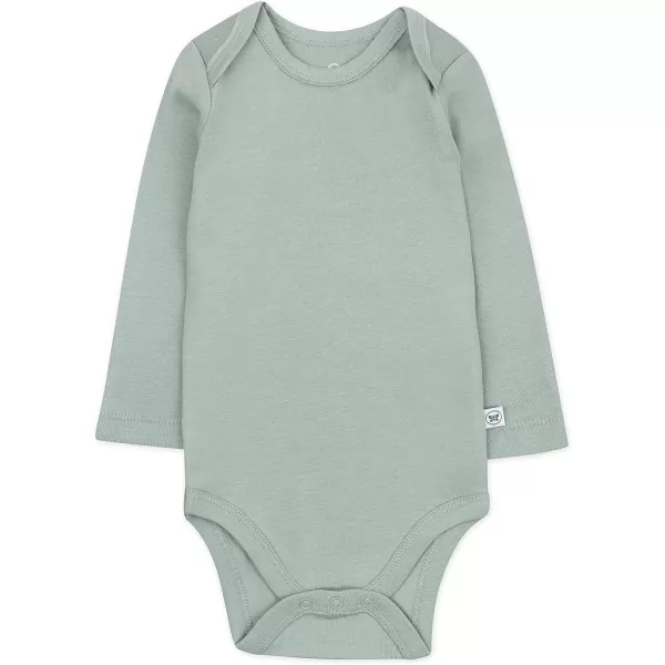 HonestBaby babygirls 5pack Long Sleeve Bodysuits Onepiece 100 Organic Cotton for Infant Baby Boys Unisex5pack Morning Mountains