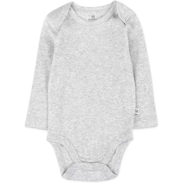 HonestBaby babygirls 5pack Long Sleeve Bodysuits Onepiece 100 Organic Cotton for Infant Baby Boys Unisex5pack Morning Mountains