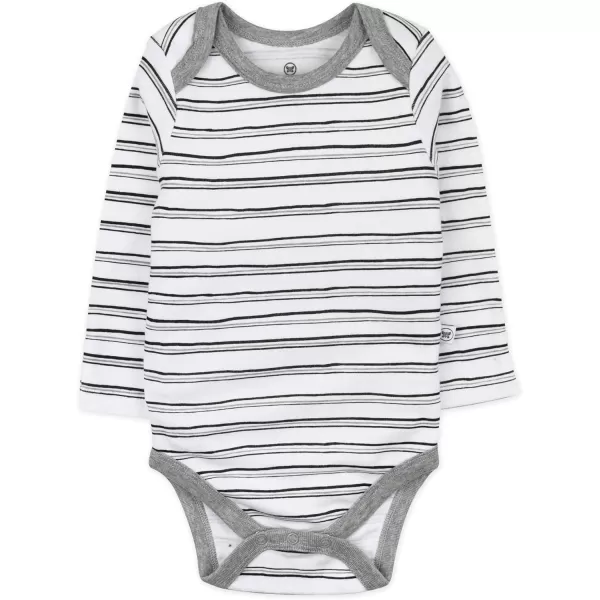 HonestBaby babygirls 5pack Long Sleeve Bodysuits Onepiece 100 Organic Cotton for Infant Baby Boys Unisex5pack Pattern Play