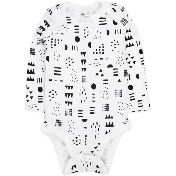 HonestBaby babygirls 5pack Long Sleeve Bodysuits Onepiece 100 Organic Cotton for Infant Baby Boys Unisex5pack Pattern Play