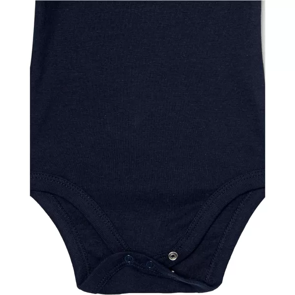 HonestBaby babygirls 5pack Long Sleeve Bodysuits Onepiece 100 Organic Cotton for Infant Baby Boys Unisex5pack Twinkle Star Navy