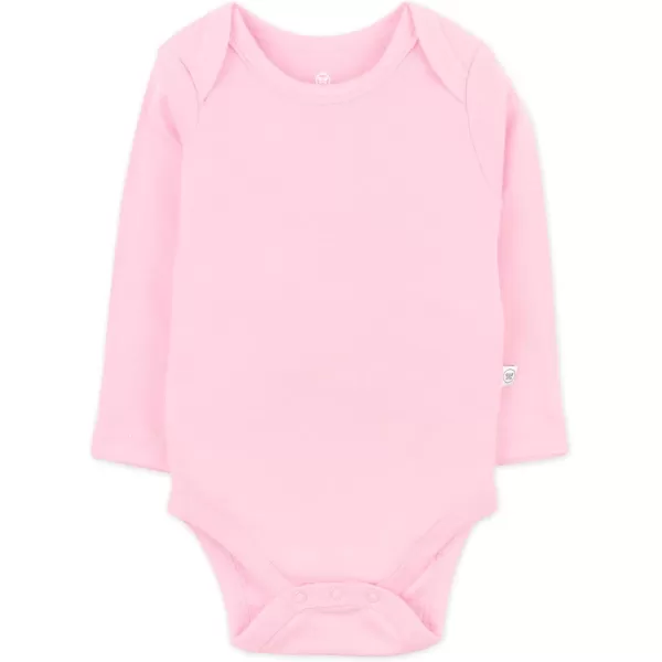HonestBaby babygirls Multipack Long Sleeve Bodysuits Onepiece Organic Cotton for Infant Baby Girls Legacy3pack Pink Ombre