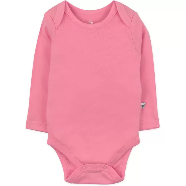 HonestBaby babygirls Multipack Long Sleeve Bodysuits Onepiece Organic Cotton for Infant Baby Girls Legacy3pack Pink Ombre
