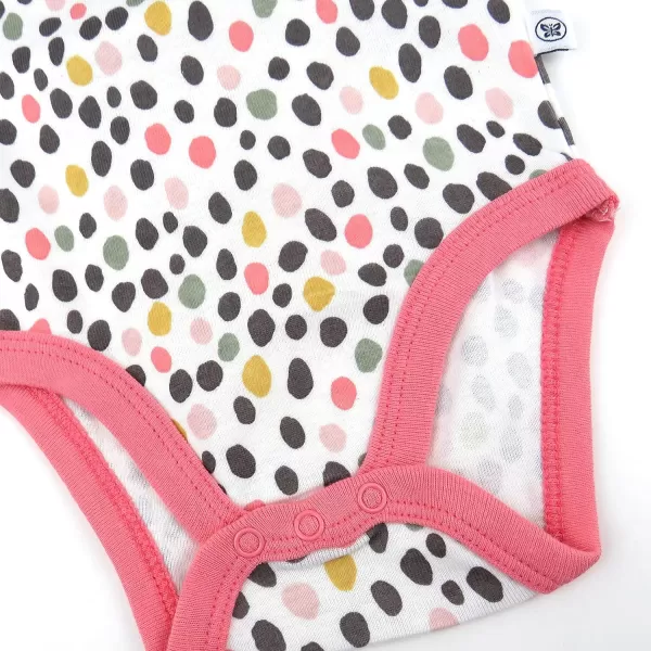 HonestBaby babygirls Multipack Long Sleeve Bodysuits Onepiece Organic Cotton for Infant Baby Girls Legacy4pack Color Me Happy