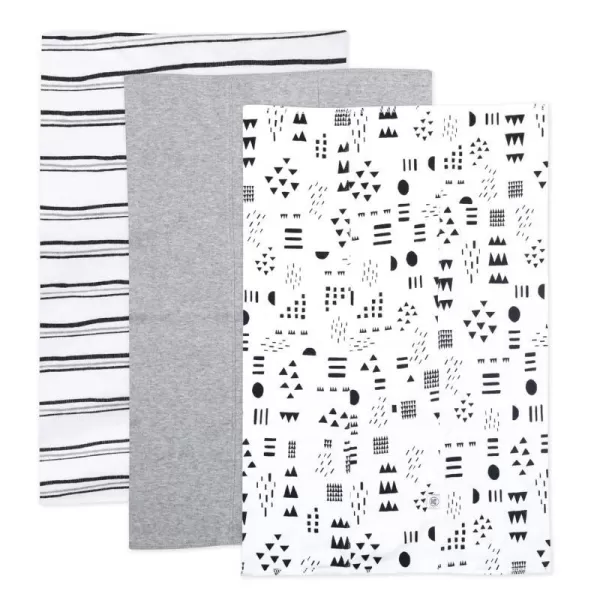 Honest Baby Baby Organic Cotton Knit Burp Cloths Multipack Pattern Play One SizeOne Size 3pack Pattern Play