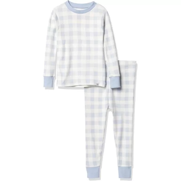 HonestBaby Multipack 2Piece Pajamas Sleepwear Pjs 100 Organic Cotton for Infant Baby Toddler Boys Unisex LegacyBlue Painted Buffalo Check