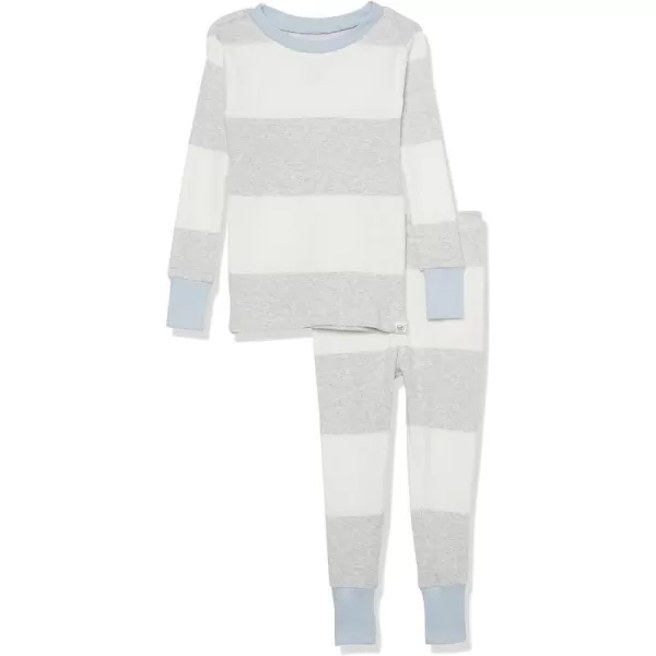 Rugby Stripe Light Grey Heather