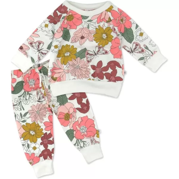 HonestBaby Multipack Pullover HoodieSweatshirtJoggerSweatpant Sets Organic Cotton for ToddlerBoysGirlsUnisexLEGACYColor Me Happy 2 Piece
