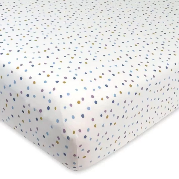 HonestBaby Organic Cotton Fitted Crib Sheet Pattern Play Gray Heather One SizeMarker Dot Purple One Size