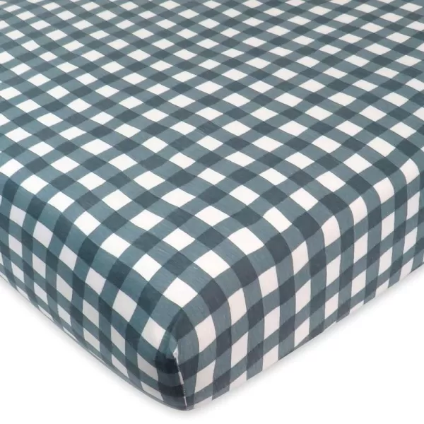 HonestBaby Organic Cotton Fitted Crib Sheet Pattern Play Gray Heather One SizePainted Buffalo Check Charcoal One Size