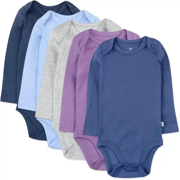HonestBaby babygirls Multipack Long Sleeve Bodysuits Onepiece Organic Cotton for Infant Baby Girls Legacy5pack Prairie Pretty