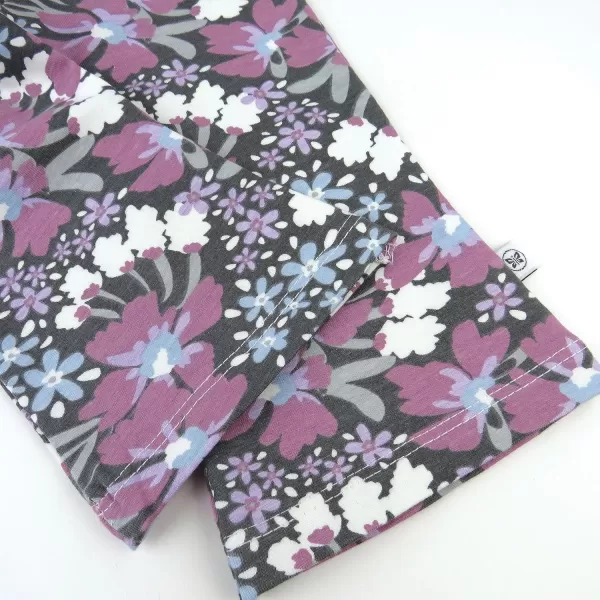HonestBaby Fashion Outfit Sets Tops and Bottoms 100 Organic Cotton for Baby and Toddler Girls2 Jumbo Floral Dusty Purple